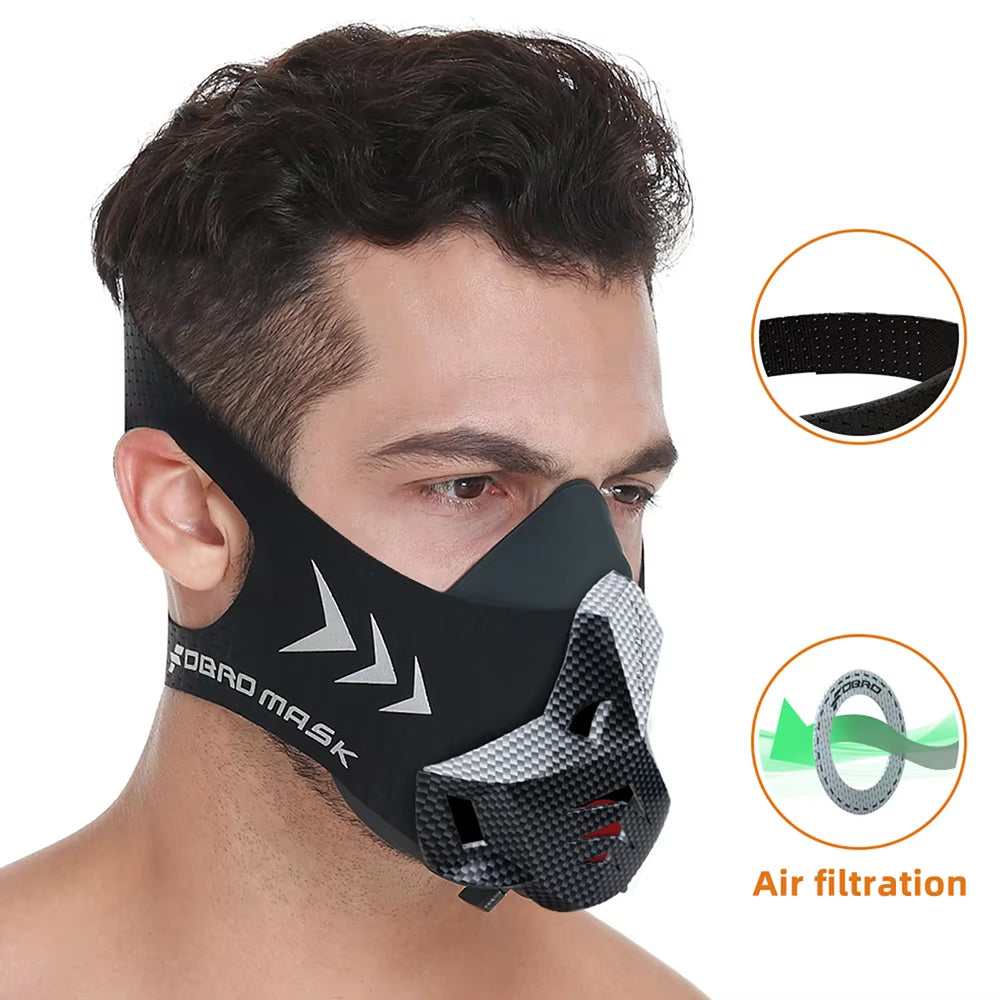 MMA Cardio Workout 3.0 Running Resistance Elevation Endurance Mask for Riding Face Fitness High Altitude Training Sports Mask