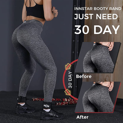 Booty Resistance Band Glute Cord Cable Machine for Hip Home Workout Cable Kickbacks with Instructions & Carry Bag