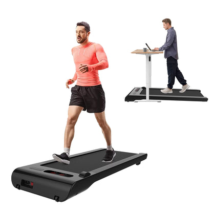 Walking Pad Treadmill under Desk-Under Desk Treadmill for Office Home,2 in 1 Desk Treadmill Space Saving with Treadmill Mat,Remote Control,Led Display.