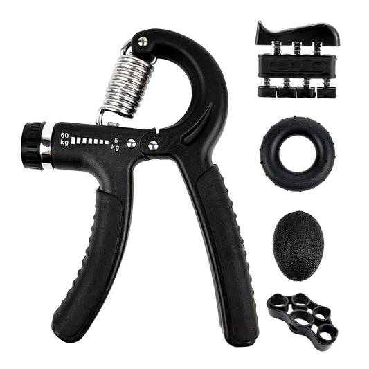 5-60Kg Adjustable Hand Grip Strength Strengthener Trainer Full Set with Counter Wrist Forearm and Hand Exerciser for Muscle