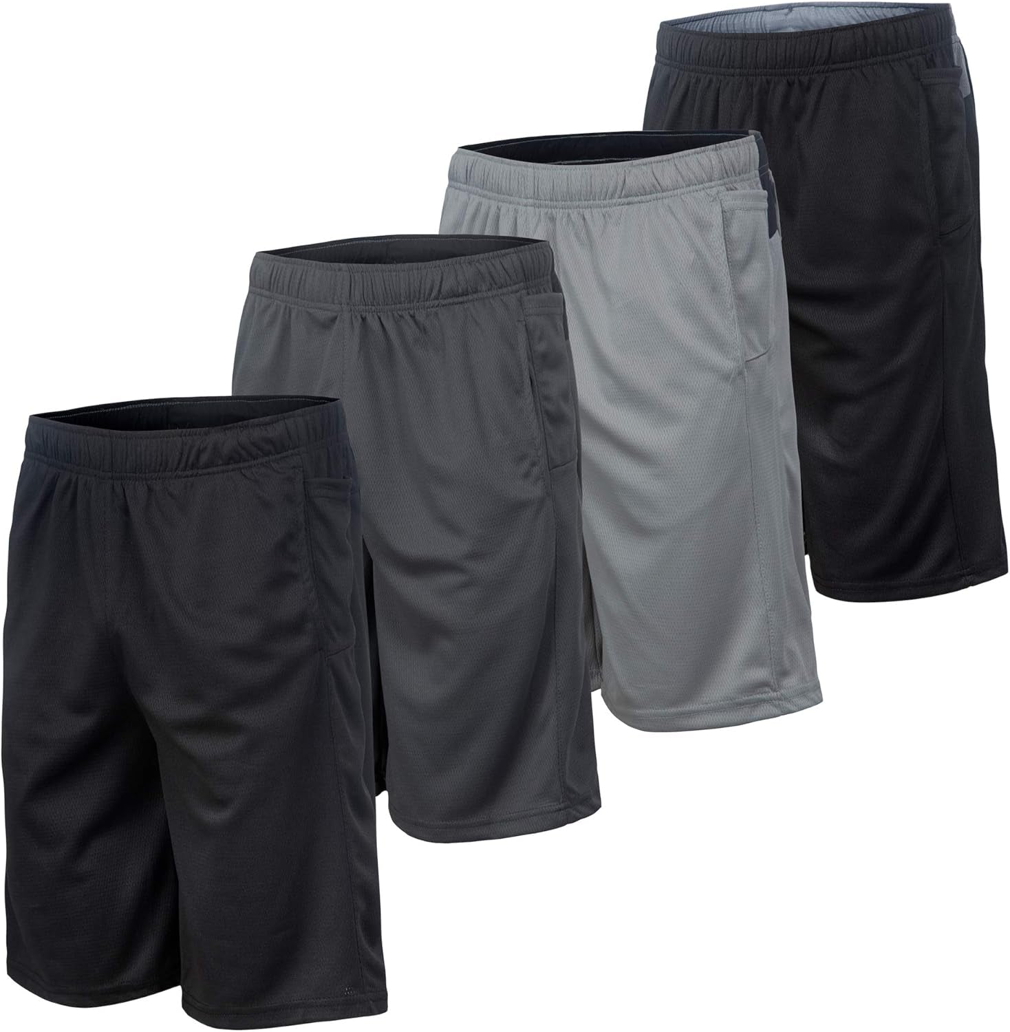 Athletic Shorts for Men - 4 Pack Men'S Activewear Quick Dry Basketball Shorts - Workout, Gym, Running